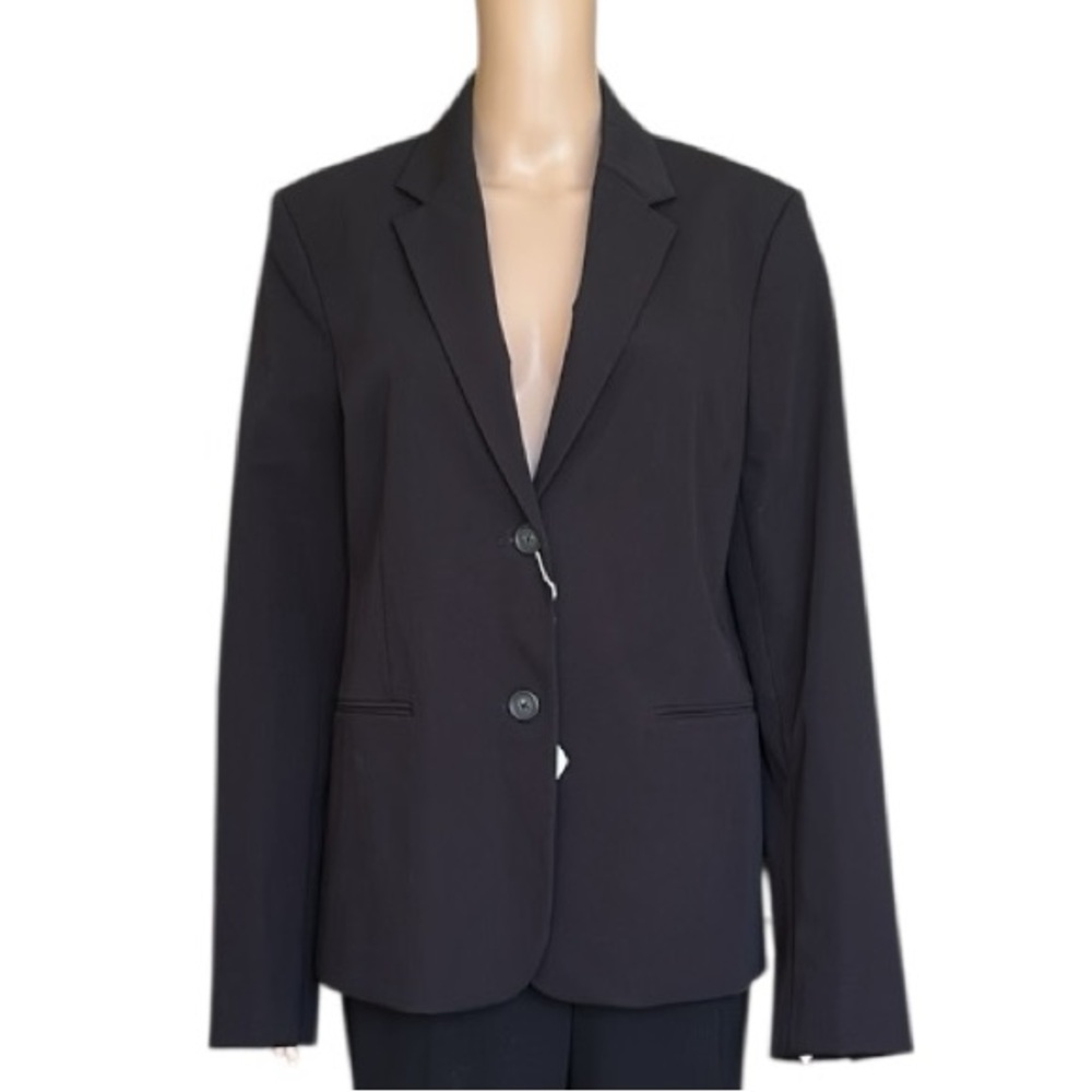 Helmut Lang Shrunken Blazer Black Cotton Women's Size 12 NEW